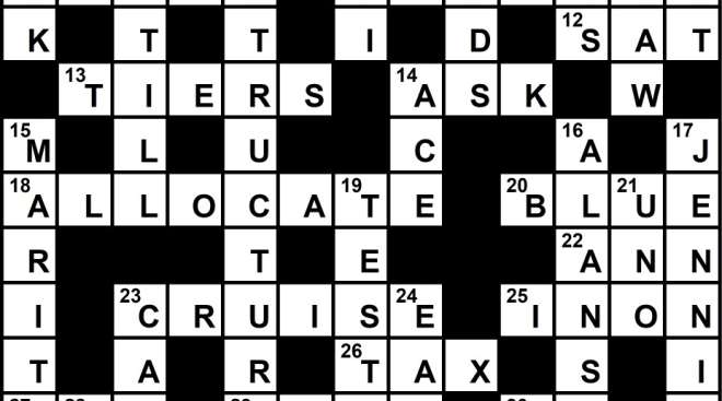 Crossword solution