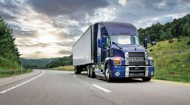 Truck on road