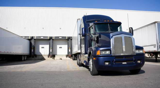 truck at loading dock