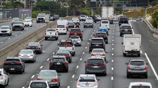 Vehicles on highway