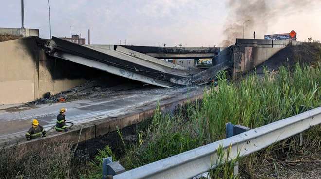 Philadelphia bridge fire