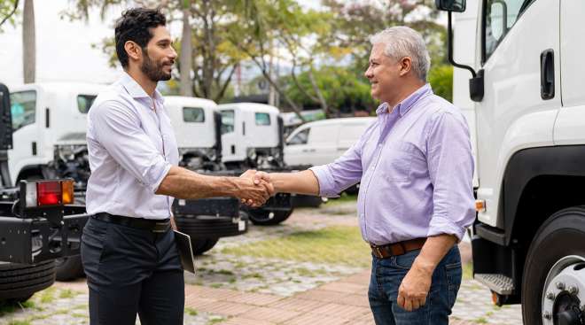 Getty Image depicting truck leasing