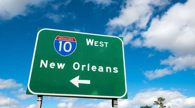 New Orleans road sign