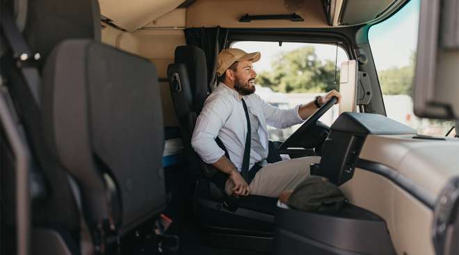 driver wearing seat belt