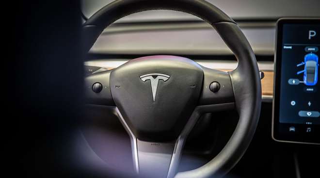 Tesla steering wheel