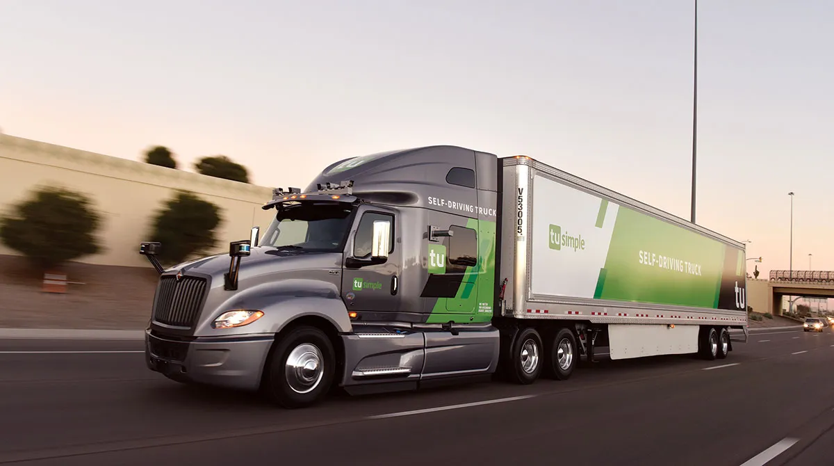 TuSimple driverless truck run